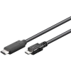 PremiumCord USB 2.0 Type C Micro USB Átalakító Fekete 60cm ku31cb06bk