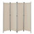 PremiumD Kültéri spanyolfal térelválasztó, harmonika paraván 170x215 cm bézs