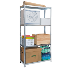 PREMIUMSHELF FÉMPOLC 4 ACÉL POLCCAL 150X75X30 CM bútor