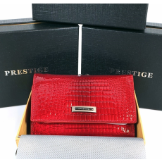 Prestige piros krokkó lakk), keretes bőr pénztárca PRL46001