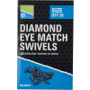 Preston Diamond eye match swivels - size 14