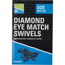 Preston Diamond eye match swivels - size 14 horgászkiegészítő