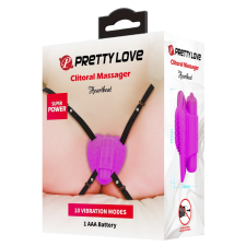 Pretty Love Heartbeat Clitoral Massager - szilikon, mini csiklóizgató vibrátor - 7,2 cm (lila) vibrátorok