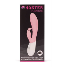 Pretty Love Master Flirtation - szilikon, akkus, G-pontos, vízálló, csiklókaros, nyuszis vibrátor - 21 cm (rózsaszín) vibrátorok