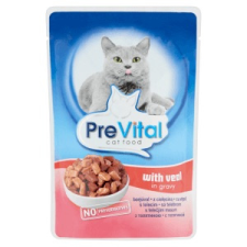 Prevital Alutasakos Macskaeledel Borjús – 12×100 g macskaeledel