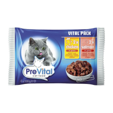 Prevital Alutasakos Macskaeledel Csirke-Lazac 4x100gr macskaeledel