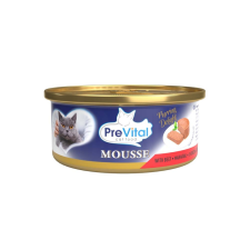 PreVital Nedves Macskaeledel Mousse marha - 85g macskaeledel
