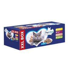 PreVital XXL BOX 48x100g alutasakok macskáknak csirke, lazac, borjú és máj szószban macskaeledel
