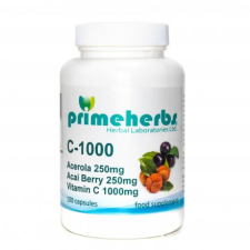 Primeherbs C-1000mg+acerola 250mg+acai 250mg 100db vitamin és táplálékkiegészítő