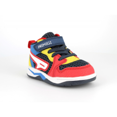 Primigi , kék-fekete-piros-sárga, "colourblock", szövet, kisfiú, tépőzáras sneaker, sportcipő, (24-29); (1948222) (25)