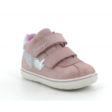 Primigi rózsaszín bőr kislány bokacipő, oldalán ezüst szívecske díszítéssel (25 - 29); (8355922) (29) gyerek cipő