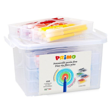 Primo Filctoll PRIMO színes 12 színű 120 darabos kerek, műanyag tartóban filctoll, marker