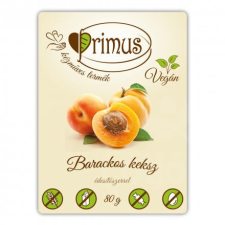 PRIMUS vegán barackos keksz 80 g reform élelmiszer