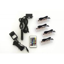 Prince Rejtett LED világítás nappali bútorokhoz 4 led + 1 négyzet alakú RGB fürdőszoba bútor