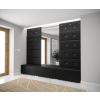 Prince smart 82 előszoba gardróbszekrény magasfényű feKETE