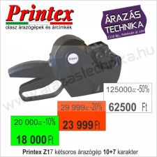 Printex Z17/-% árazógép