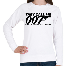 PRINTFASHION 007-es ügynök - Női pulóver - Fehér