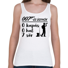 PRINTFASHION 007 ügynök horgász - Női atléta - Fehér