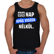 PRINTFASHION 0 nap apás viccek nélkül - Férfi atléta - Fekete atléta, trikó