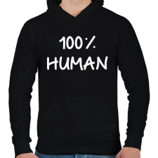 PRINTFASHION 100% ember - Férfi kapucnis pulóver - Fekete férfi pulóver, kardigán