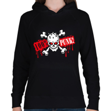 PRINTFASHION 100% Punk - Női kapucnis pulóver - Fekete női pulóver, kardigán