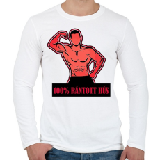 PRINTFASHION 100% rántotthús - Férfi hosszú ujjú póló - Fehér