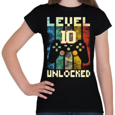 PRINTFASHION 10. születésnapi gamer ajándék - Női póló - Fekete