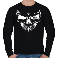 PRINTFASHION 111 skull - Férfi pulóver - Fekete férfi pulóver, kardigán
