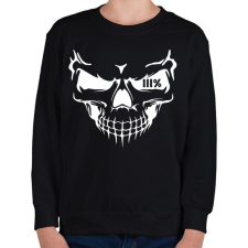 PRINTFASHION 111 skull - Gyerek pulóver - Fekete gyerek pulóver, kardigán