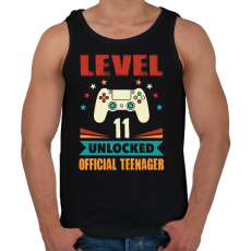 PRINTFASHION 11 éves gamer - Férfi atléta - Fekete