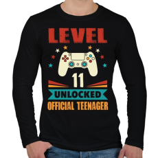 PRINTFASHION 11 éves gamer - Férfi hosszú ujjú póló - Fekete