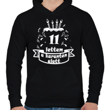 PRINTFASHION 11 lettem - Férfi kapucnis pulóver - Fekete férfi pulóver, kardigán