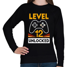 PRINTFASHION 12-es szint feloldva - Női pulóver - Fekete