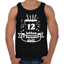 PRINTFASHION 12 lettem - Férfi atléta - Fekete atléta, trikó