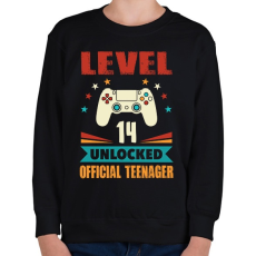 PRINTFASHION 14 éves gamer - Gyerek pulóver - Fekete
