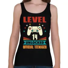 PRINTFASHION 14 éves gamer - Női atléta - Fekete női trikó