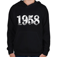 PRINTFASHION 1658 - Gyerek kapucnis pulóver - Fekete gyerek pulóver, kardigán