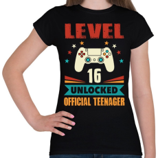 PRINTFASHION 16 éves gamer - Női póló - Fekete