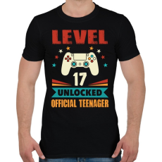 PRINTFASHION 17 éves gamer - Férfi póló - Fekete