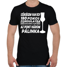 PRINTFASHION 180 fok, 3 feles - Férfi póló - Fekete férfi póló