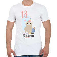 PRINTFASHION 18. Alpakaliptikus születésnap - Férfi póló - Fehér férfi póló