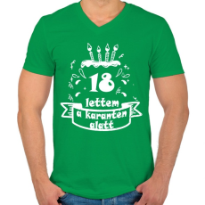 PRINTFASHION 18 lettem - Férfi V-nyakú póló - Zöld