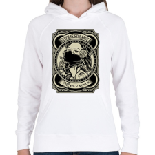 PRINTFASHION 1942 Velem ne szórakozz - Női kapucnis pulóver - Fehér női pulóver, kardigán