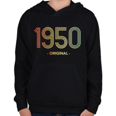 PRINTFASHION 1950 - Gyerek kapucnis pulóver - Fekete