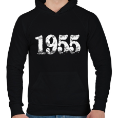 PRINTFASHION 1955 - Férfi kapucnis pulóver - Fekete