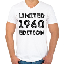 PRINTFASHION 1960 - Férfi V-nyakú póló - Fehér férfi póló