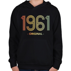 PRINTFASHION 1961 - Gyerek kapucnis pulóver - Fekete
