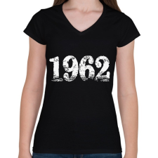 PRINTFASHION 1962 - Női V-nyakú póló - Fekete női póló