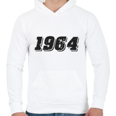 PRINTFASHION 1964 - Férfi kapucnis pulóver - Fehér