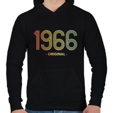 PRINTFASHION 1966 - Férfi kapucnis pulóver - Fekete